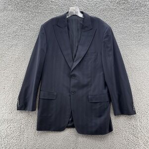Versace Collection Blazer Mens 44R Blue Wool Pinstripe Italy Suit Coat‎ Jacket